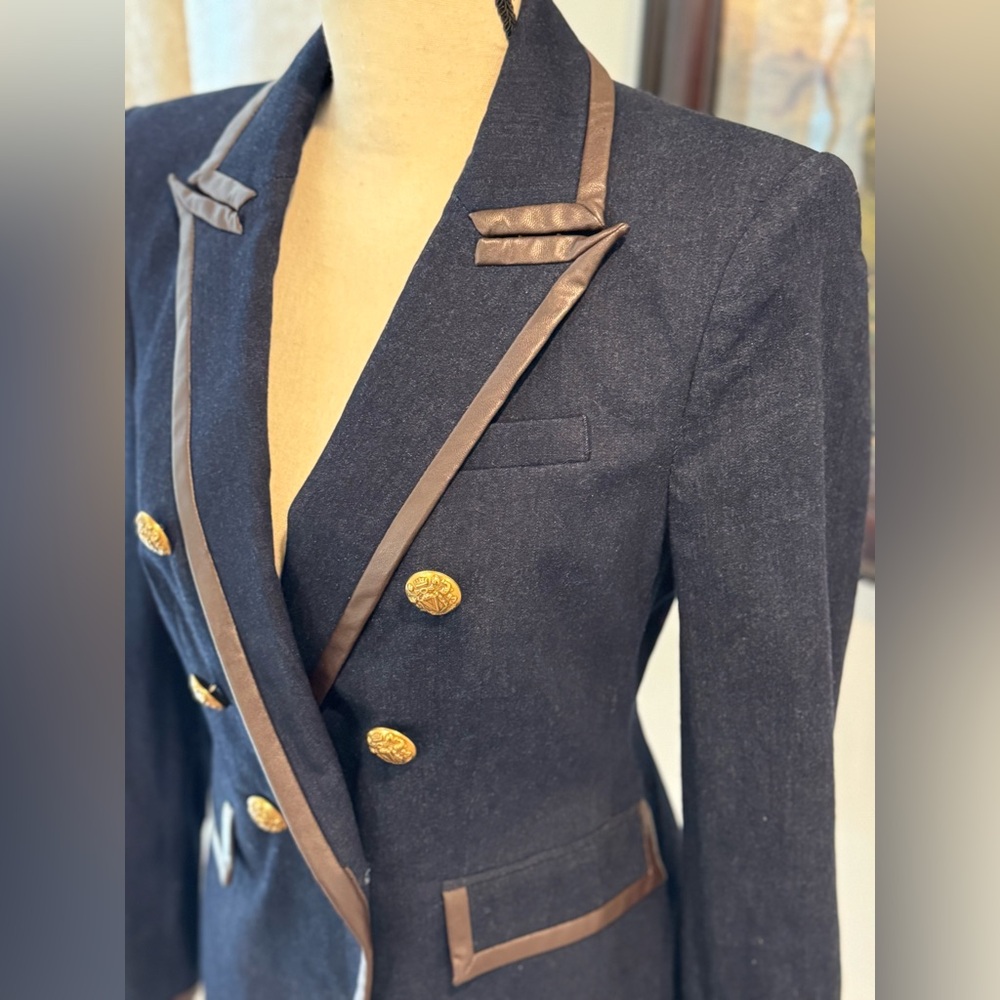 Veronica Beard Navy and Brown Blazer - Picture 9 of 16